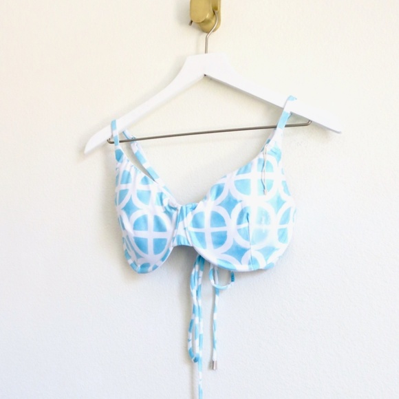 NEW! Kenny Flowers The Maldives Underwire Bikini Top Blue SZ DD cup - Picture 13 of 16